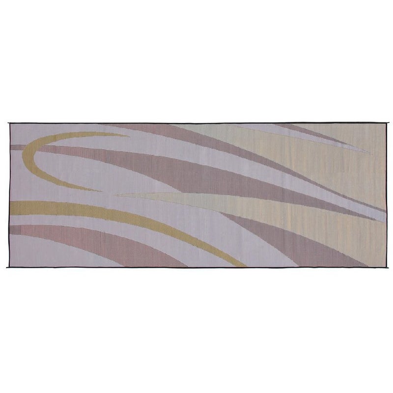 Stylish Camping Ming's Mark GC7 Stylish Camping Reversible Graphic Patio Mat - 8' x 20', Brown/Gold - Image 4